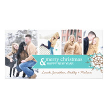 Carte photo lunatique de Noël Carte Avec Photo