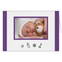 Carte photo mignon de faire-part de naissance cartes