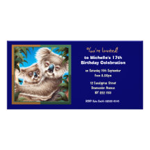 Carte photo mignon d'invitation d'anniversaire de  cartes avec photo