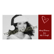 Carte photo personnalisable de coeurs de sucre de  cartes de vœux avec photo