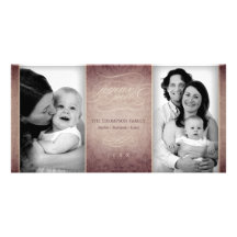 Carte photo sophistiqué de "Joyeux Noël" de sépia Photocartes Personnalisées