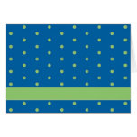 Carte : Pois bleu/vert