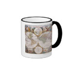 Carte polaire de double hémisphère tasse à café