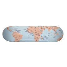 Carte politique du monde planche à roulette