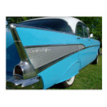 Carte postale 1957 de Chevy de bleu