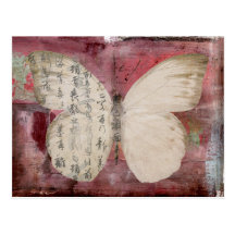 carte postale abstraite de papillon