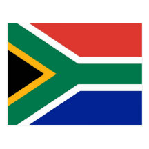Carte postale avec le drapeau de l'Afrique du Sud