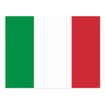 Carte postale avec le drapeau de l'Italie