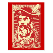 Carte postale barbue de portrait de Saddam Hussein cartes postales