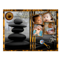 carte postale bébés Asie