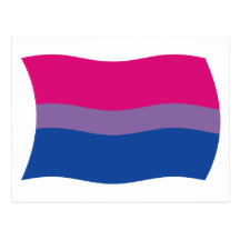 Carte postale bisexuelle de drapeau de fierté