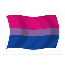 Carte postale bisexuelle de drapeau de fierté