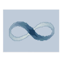 Carte postale bleue d'infini