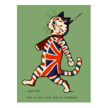 Carte postale : Chat patriotique