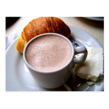 Carte postale colombienne de chocolat et de fromag