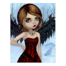 Carte postale "d'anges de neige"