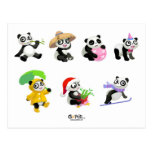 Carte postale d'art de concept de GoPanda