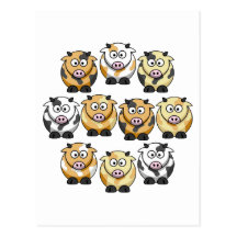 Carte postale de 10 vaches