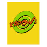 Carte postale de bande dessinée de Kapow