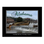 Carte postale de barrage de moulin de l'Alabama Pr