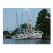 Carte postale de bateaux