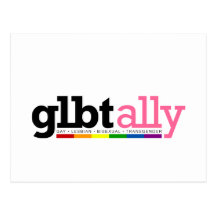 Carte postale de blanc d'allié de GLBT