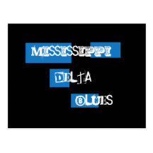 Carte postale de bleus de delta du Mississippi