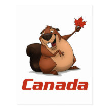 Carte postale de castor du Canada