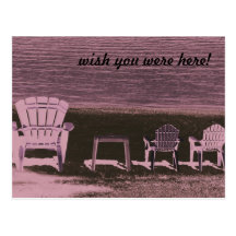 carte postale de chaises de plage
