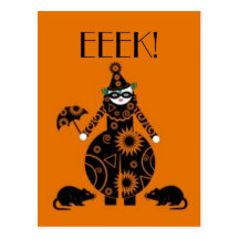 Carte postale de clown de Halloween Martzkin