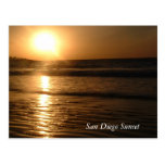 Carte postale de coucher du soleil de San Diego