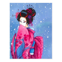 Carte postale de coutume d'impression d'art de gei