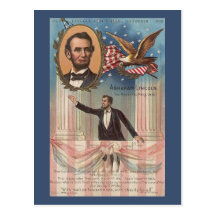 Carte postale de cru d'Abraham Lincoln