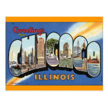 Carte postale de cru de Chicago l'Illinois