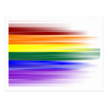 Carte postale de drapeau d'arc-en-ciel