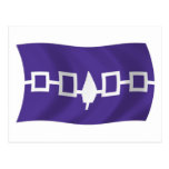 Carte postale de drapeau de Confederacy d'Iroquois
