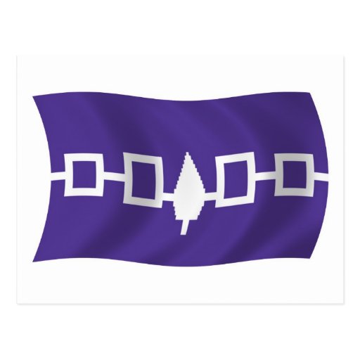 Carte postale de drapeau de Confederacy d'Iroquois