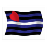 Carte postale de drapeau de fierté en cuir