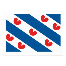 Carte postale de drapeau de la Frise
