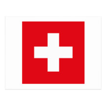 Carte postale de drapeau de la Suisse