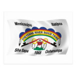 Carte postale de drapeau de Sioux de rivière de Ch