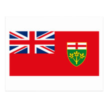 Carte postale de drapeau d'Ontario