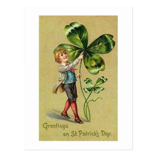 Carte postale de jour de St Patricks de cru