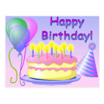 Carte postale de joyeux anniversaire
