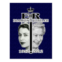 Carte postale de jubilé de diamant de la Reine