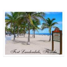 Carte postale de la Floride de plage de Fort Laude