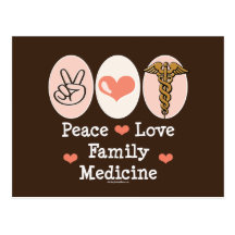 Carte postale de médecine de la famille d'amour de