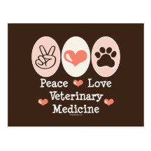 Carte postale de médecine vétérinaire d'amour de p