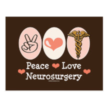 Carte postale de neurochirurgie d'amour de paix