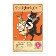 Carte postale de no. 2 de chat noir